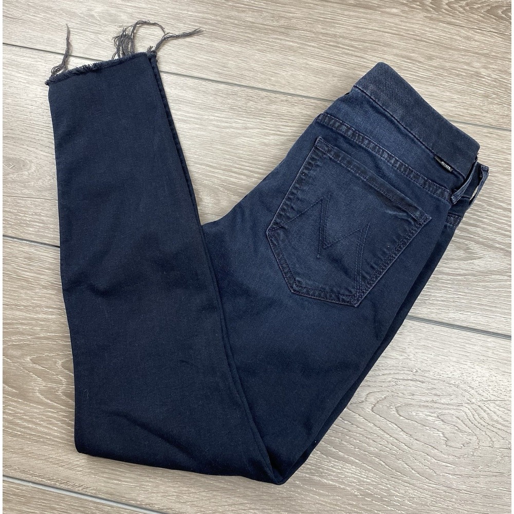 Mother Women's Looker‎ Ankle Fay Denim Jeans Kiss In The Dark Blue Size 26
